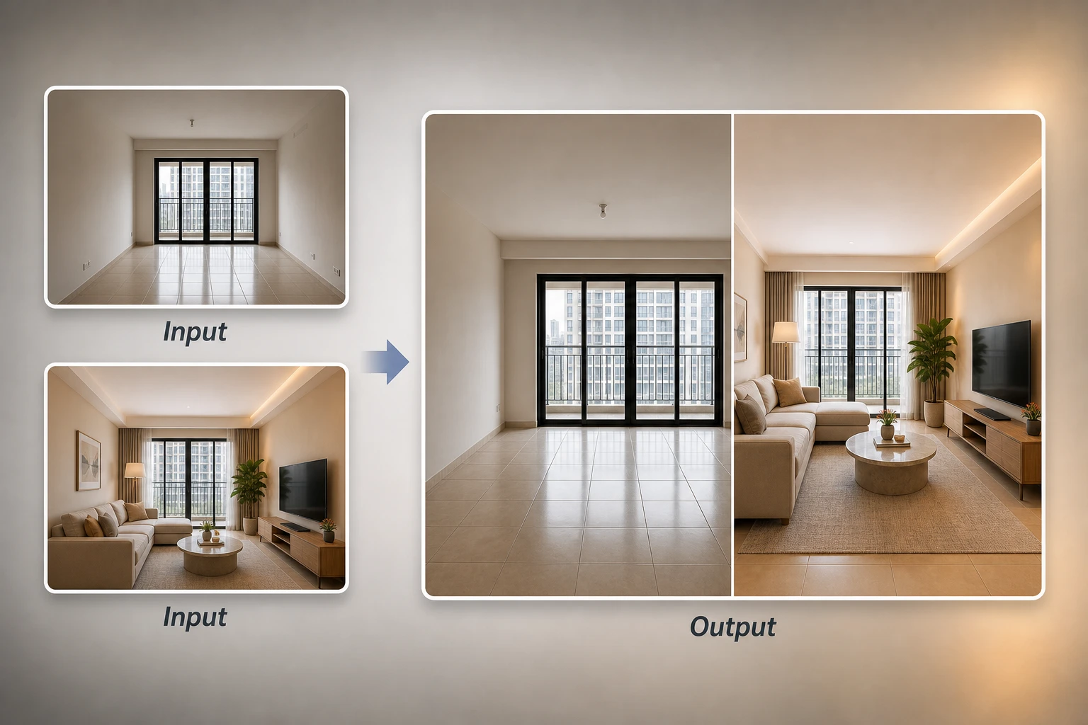 Online photo merge interface example
